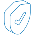 Security shield with checkmark icon