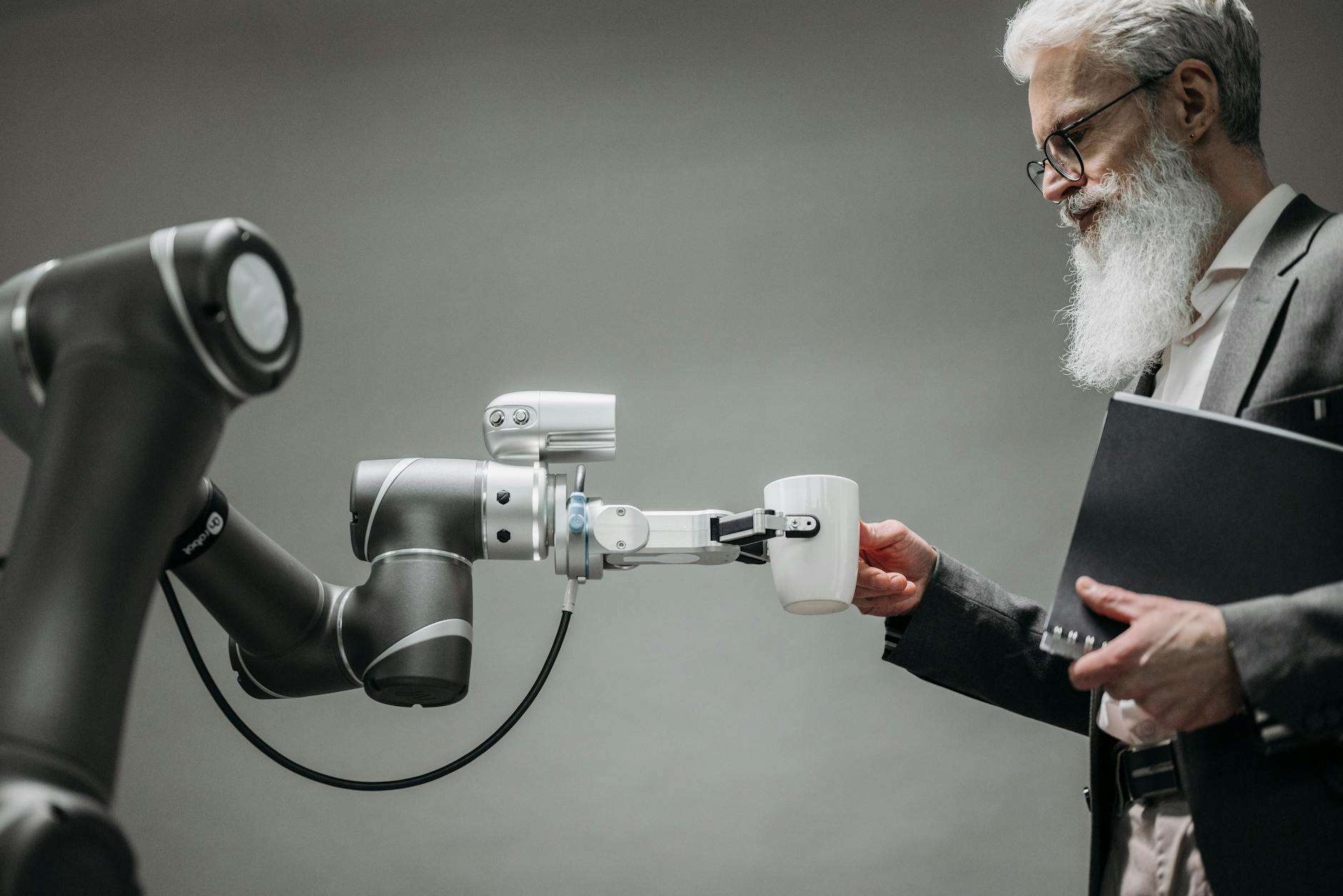 Technology representing artificial intelligence tools and strategy for business operations and decision-making