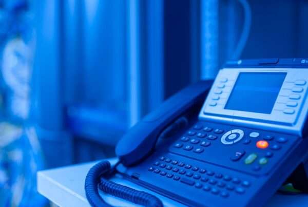 Small-business team on a video call using a cloud phone platform