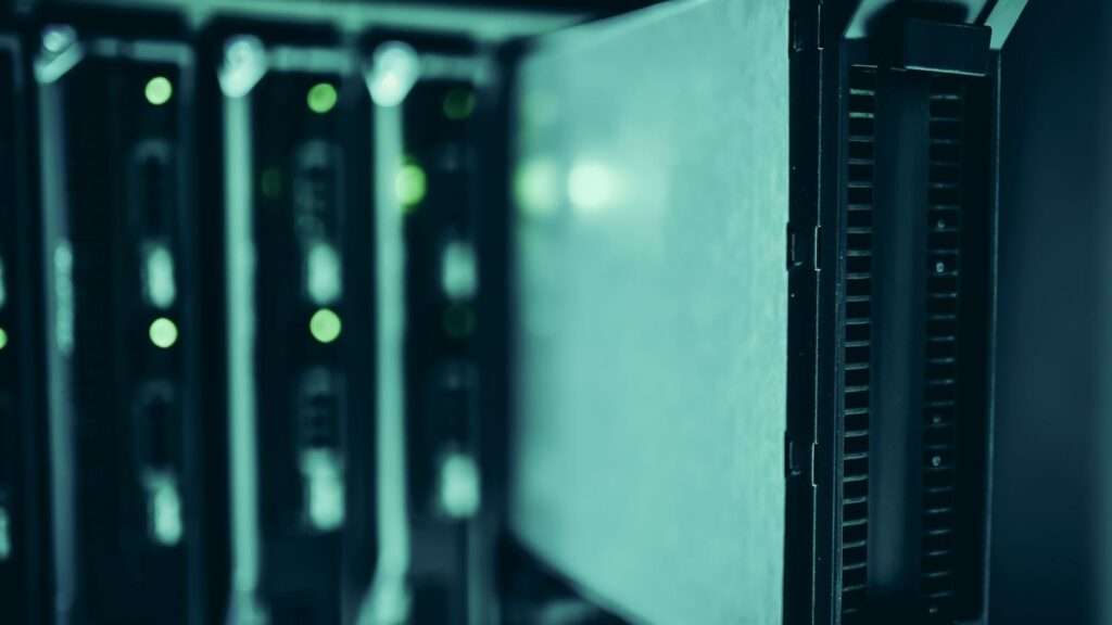 Secure enterprise cloud data center server racks powering Cytranet cloud database and hosting services