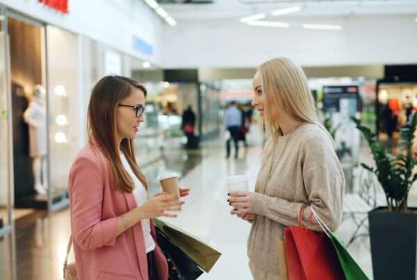 Compact network rack with a router and switch in the back room of a retail store that connects to other branch locations