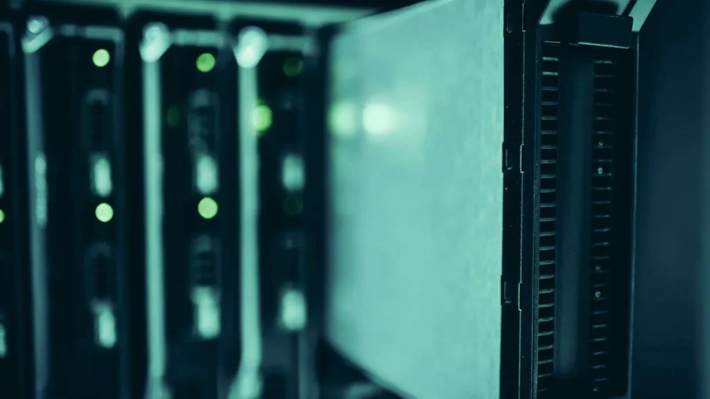 Secure enterprise cloud data center server racks powering Cytranet cloud database and hosting services