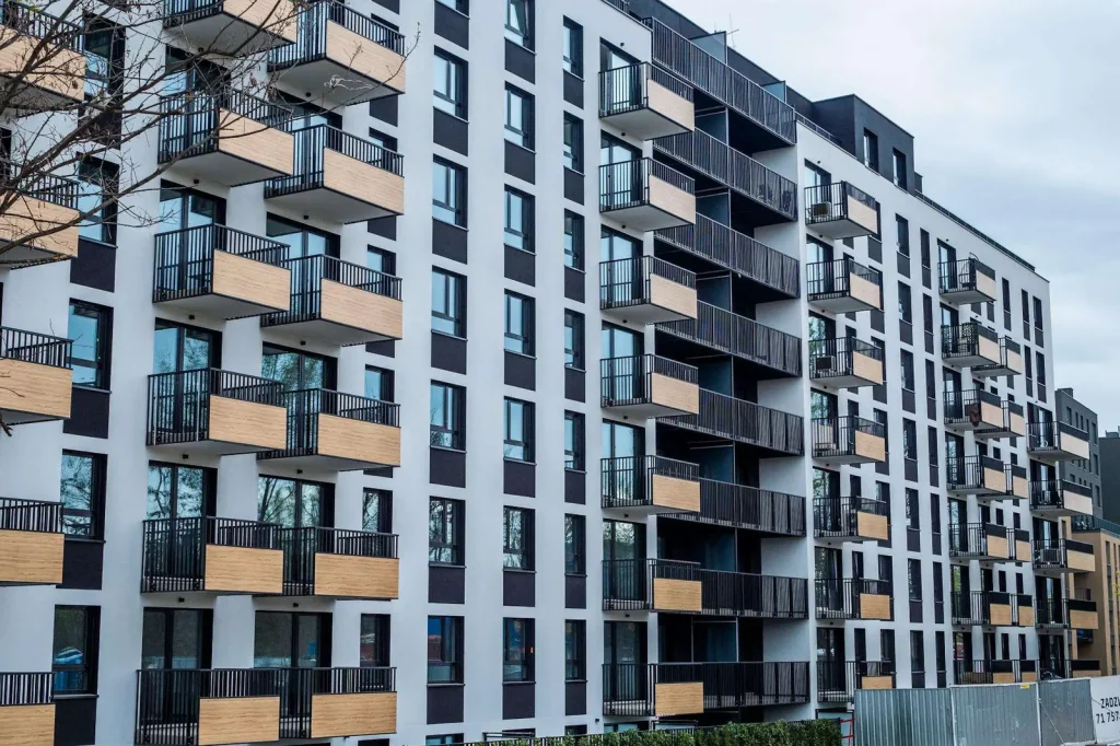 Modern multi-dwelling unit apartment building with building-wide fiber internet and managed Wi-Fi service by Cytranet